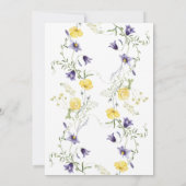 Wildflower Baby in bloom baby shower Uitnodiging (Achterkant)