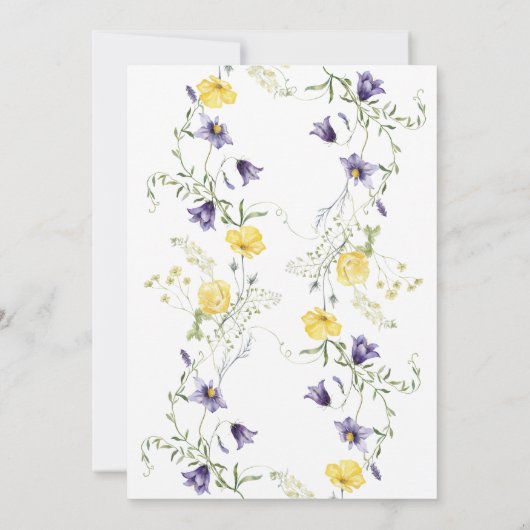 Wildflower Baby in bloom baby shower Uitnodiging (Achterkant)