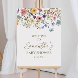 Wildflower Baby in Bloom Baby shower Welkomstbord