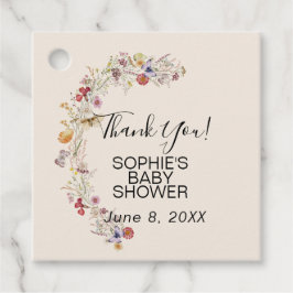 Wildflower Baby in Bloom Bedankt Favoriet Tags Bedankjes Labels