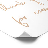 Wildflower Baby in Bloom Bedankt voor je komst Poster (Hoek)