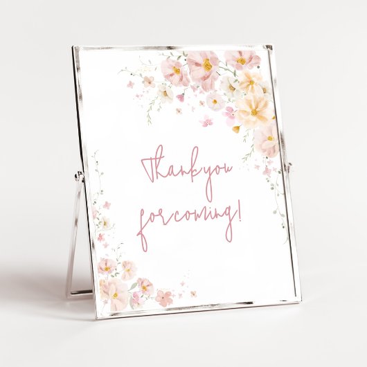 Wildflower Baby in Bloom Bedankt voor je komst Poster