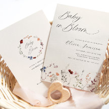 Wildflower Baby in Bloom Bloemen Baby Shower
