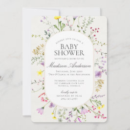 Wildflower Baby in Bloom Bloemen Bloemen Baby show Kaart