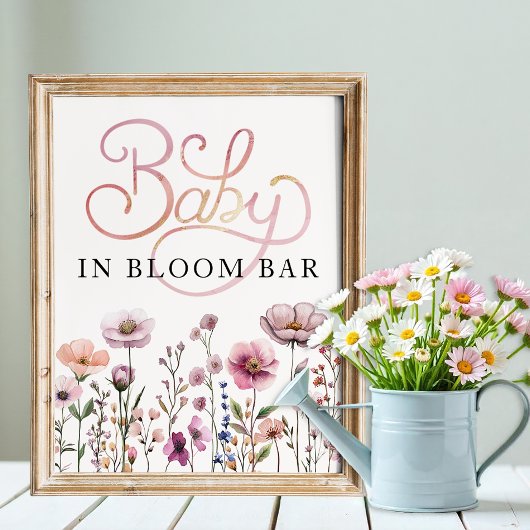 Wildflower Baby in Bloom Bloom Bar Poster – Dusty