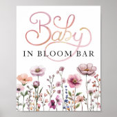 Wildflower Baby in Bloom Bloom Bar Poster – Dusty (Voorkant)