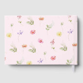 Wildflower Baby in Bloom Bow Baby shower Gastenboek (Achterkant)