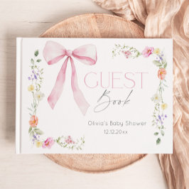 Wildflower Baby in Bloom Bow Baby shower Gastenboek