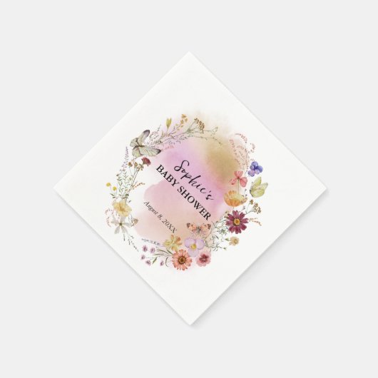 Wildflower Baby in Bloom Cocktail Servet (Hoek)