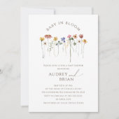 Wildflower Baby in Bloom Couple's Baby shower Kaart (Voorkant)