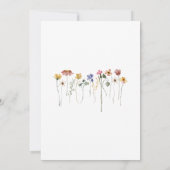 Wildflower Baby in Bloom Couple's Baby shower Kaart (Achterkant)