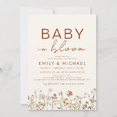 Wildflower Baby in Bloom Couples Douche Terracotta Kaart (Voorkant)