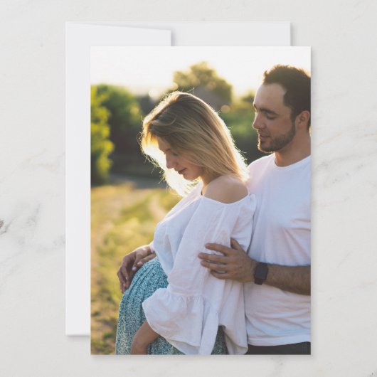 Wildflower Baby in Bloom Couple's Foto Kaart (Achterkant)