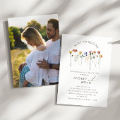 Wildflower Baby in Bloom Couple's Foto Kaart