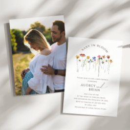 Wildflower Baby in Bloom Couple's Foto Kaart