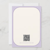 Wildflower Baby in Bloom Dusty Violet Baby shower Kaart (Achterkant)