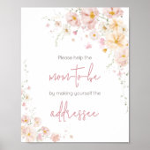 Wildflower Baby in Bloom Envelope Station Poster (Voorkant)