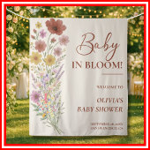 Wildflower Baby in Bloom Floral Boho Baby shower Wandkleed