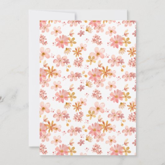 Wildflower Baby in Bloom Geslachtsneutraal Kaart (Achterkant)