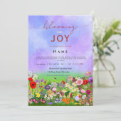 Wildflower Baby in Bloom Geslachtsneutraal Kaart (Staand voorkant)