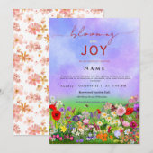 Wildflower Baby in Bloom Geslachtsneutraal Kaart (Voorkant / Achterkant)