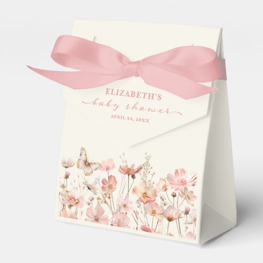Wildflower Baby in Bloom Girl Baby shower Bedankdoosjes (Voorkant Zijde)
