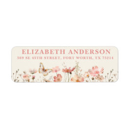 Wildflower Baby in Bloom Girl Baby shower Etiket