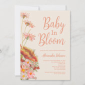 Wildflower Baby in Bloom Herfst Baby shower Kaart (Voorkant)