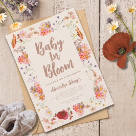 Wildflower Baby in Bloom Herfst Baby shower Kaart