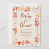 Wildflower Baby in Bloom Herfst Baby shower Kaart (Voorkant)