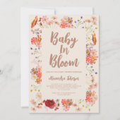 Wildflower Baby in Bloom Herfst Baby shower Kaart (Voorkant)