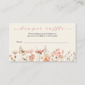 Wildflower Baby in Bloom Luier Raffle Baby shower Informatiekaartje (Voorkant)