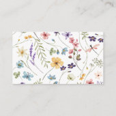 Wildflower Baby in Bloom Luier Raffle Baby shower Informatiekaartje (Achterkant)