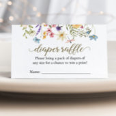 Wildflower Baby in Bloom Luier Raffle Baby shower Informatiekaartje