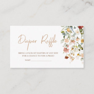 Wildflower Baby in Bloom Luier Raffle Informatiekaartje