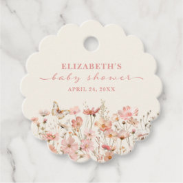 Wildflower Baby in Bloom Meisje Baby shower Bedankjes Labels