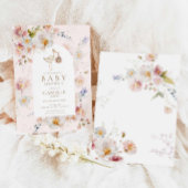 Wildflower Baby in Bloom Meisje Baby shower Kaart
