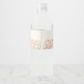 Wildflower Baby in Bloom Meisje Baby shower Waterfles Etiket (Achterkant)