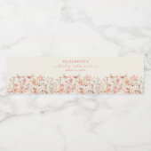 Wildflower Baby in Bloom Meisje Baby shower Waterfles Etiket (Enkel label)
