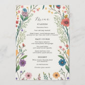 Wildflower Baby in Bloom Shower Menu (Voorkant)