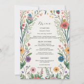 Wildflower Baby in Bloom Shower Menu Kaart (Voorkant)