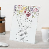 Wildflower Baby in Bloom Shower Zeg niet Baby Reclamebord Met Voetstuk (Insitu)