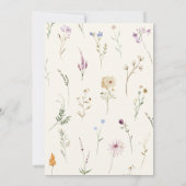 Wildflower Baby in Bloom Terracotta Baby shower Kaart (Achterkant)