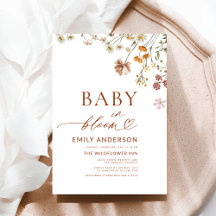 Wildflower Baby in Bloom Terracotta Baby shower