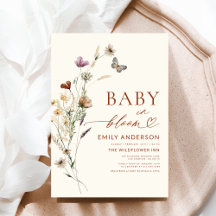 Wildflower Baby in Bloom Terracotta Baby shower