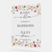 Wildflower Baby in Bloom Welkom Acryl Teken Acryl Bord (Hoek)