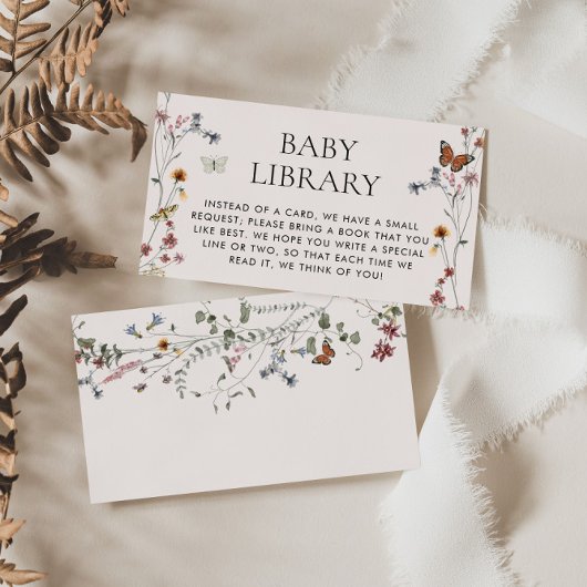 Wildflower Baby Library, Boeken voor Baby Insert Informatiekaartje