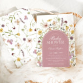 Wildflower Baby Meisje Douche Blush Pink Kaart