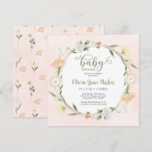 Wildflower Baby nippen en zien Kaart (Voorkant / Achterkant)