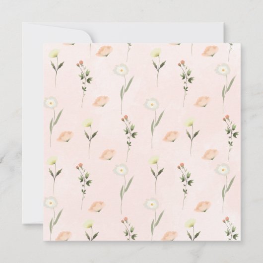 Wildflower Baby nippen en zien Kaart (Achterkant)